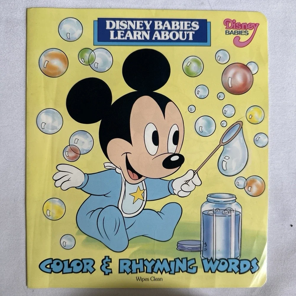 Vintage Disney Babies Learn About Soft Cover Wipe Clean Book Lot of 15 1987-1990